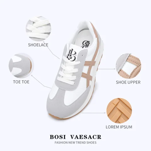 BOSI Women's Thick Bottom Rubber Sneakers - Soft Casual Wear with Jeans or Skirts【SIZE 36-40】 7