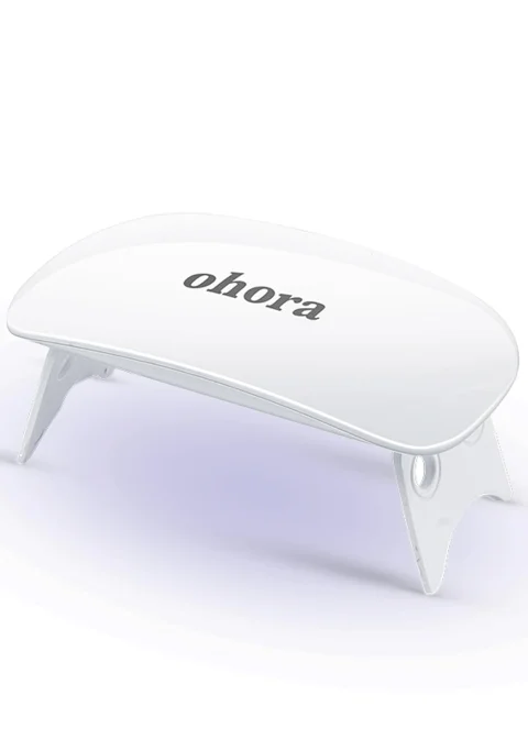 ohora Care LED Lamp for Semi Cured Gel Nail Strips - 6W Max, 2 Timers (45s / 60s), Portable Lamp for Curing Gel Nail Art, For Gel Stickers and Strips Only