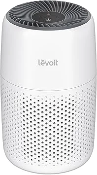 LEVOIT Air Purifiers for Bedroom Home Dorm, AHAM VERIFIDE, 3-in-1 Filter Cleaner With Aroma Pad, Filters Smoke, Allergens, Pet Dander, Odor, Dust, Office, Desktop, Core Mini-P, White